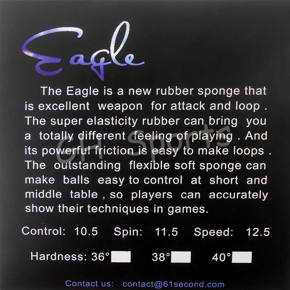 61second Eagle Pips in Table T - Table Tennis Review review and price