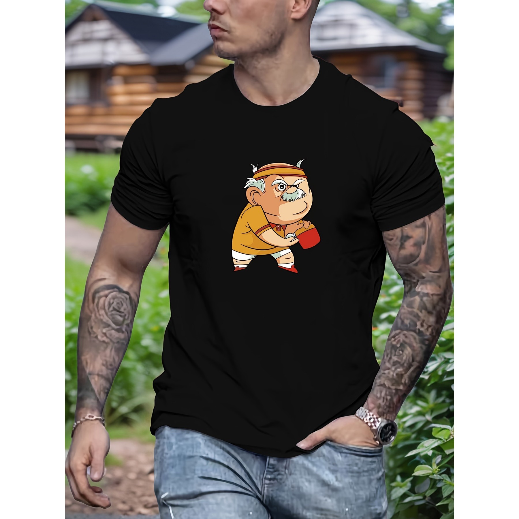 Funny Old Man Table Tennis Gra - Table Tennis Graphics review and price