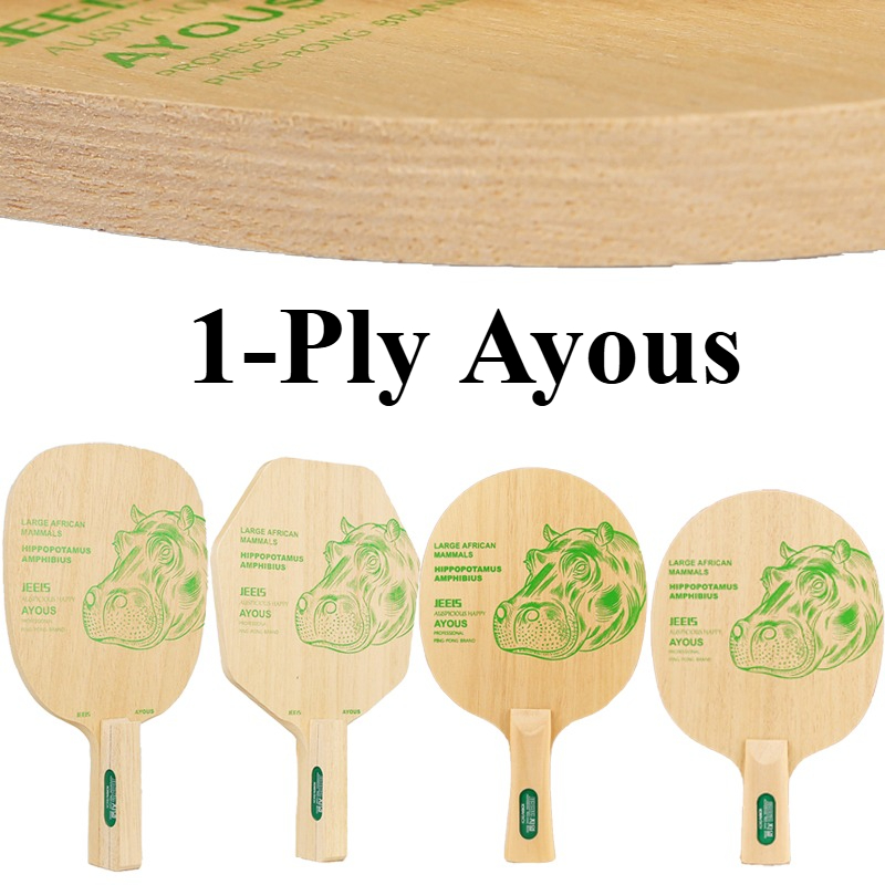 JEELS Green Hippo 1 Ply Ayous  - Table Tennis Paddle review and price