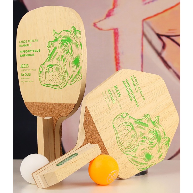 JEELS Green Hippo 1 Ply Ayous  - Table Tennis Paddle review and price