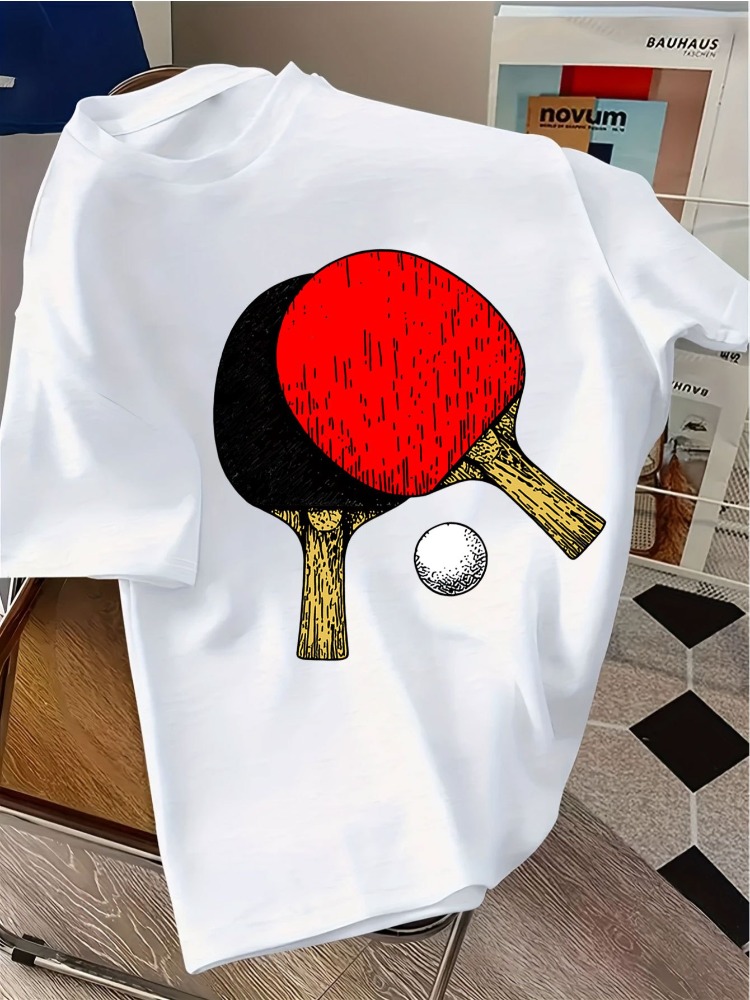 Mens Navy Crew Neck Tee Vintag - Table Tennis Graphics review and price