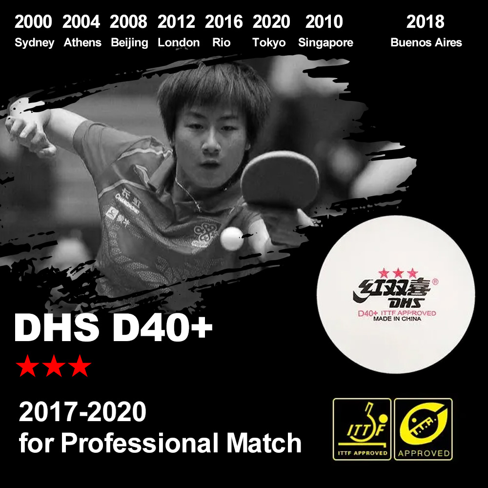 DHS D40+ DJ40+ Ping Pong Balls - Table Tennis Video Game review and price
